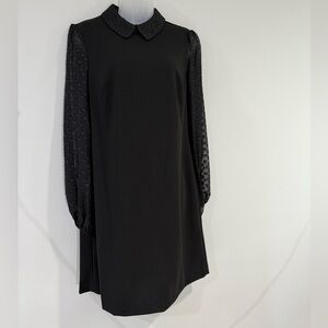 Tommy Hilfiger Black Sheath Dress with Bishop Sleeves